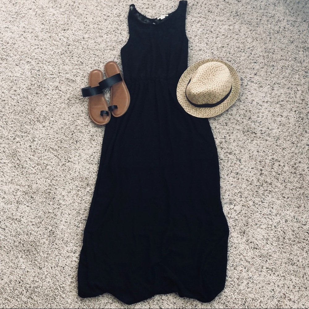 Black Maxi with Lace detail
